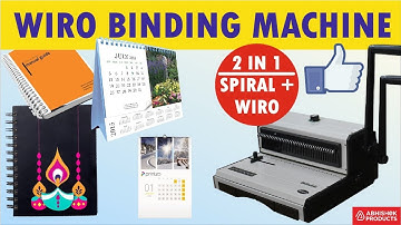 2 In 1 Spiral/Wiro Binding Machine Demo For Book, Hanging & Table Top Calendar and Boucher Binding