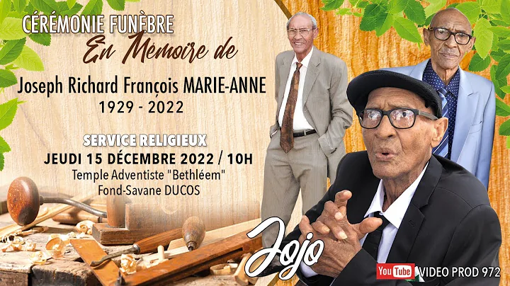 CEREMONIE FUNEBRE EN MEMOIRE DE MARIE ANNE JOSEPH ...