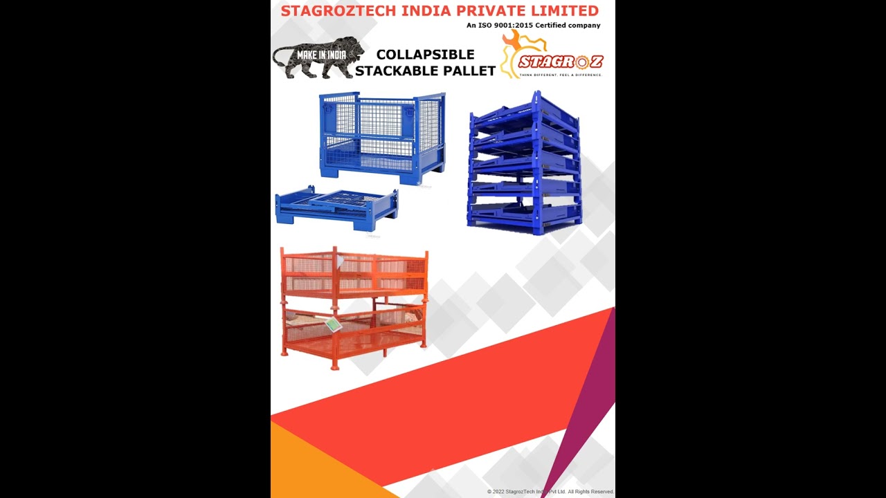 Collapsible Stackable Metal Pallet
