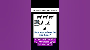 "99% Fail This Simple Riddle 🤯 | How Many Legs Do You Have? 🐄🐕🐈 | #Shorts #quiz #viral
