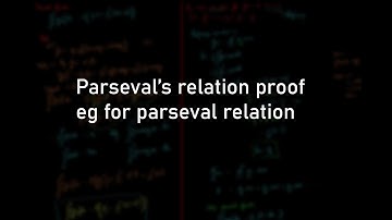 6. parseval relation | Example problem | π^2/8 =1+1/(3^2) +1/(5^2) + .... | Fourier series