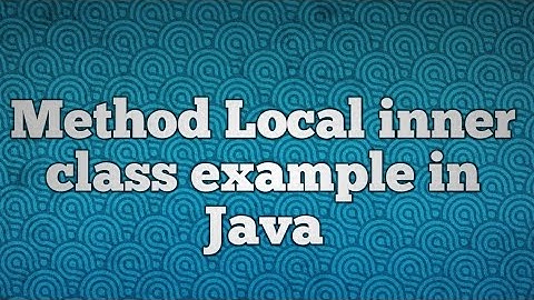 Method Local inner class example in Java