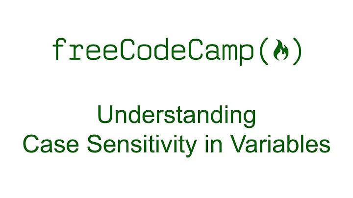 Understanding Case Sensitivity in Variables - Free Code Camp