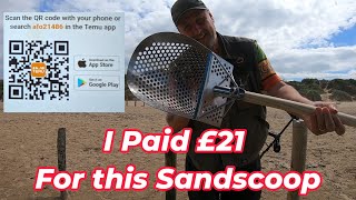 Beach Metal Detecting with a budget Sand scoop #metaldetecting #temu #tips