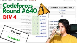 Codeforces Round #640 Div 4 accepted codes