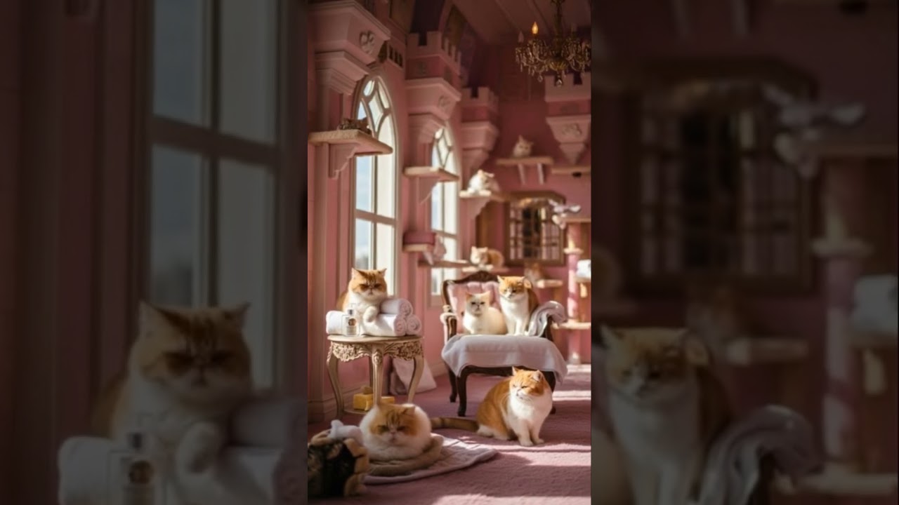 Royal Cats in the Pink Castle 