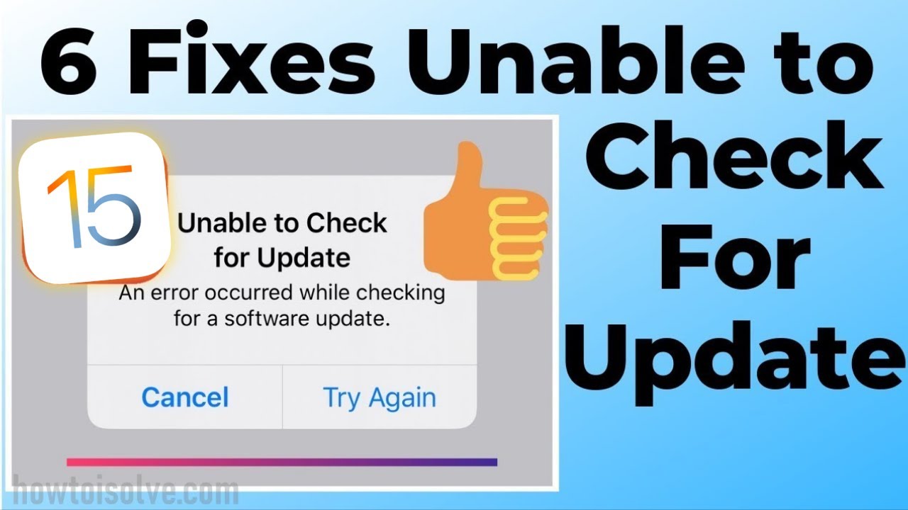6 Fixes Unable to Check for Update iOS 13 iPadOS on iPhone ... - 