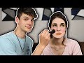 FIANCÉ DOES MY MAKEUP FOR OUR DATE