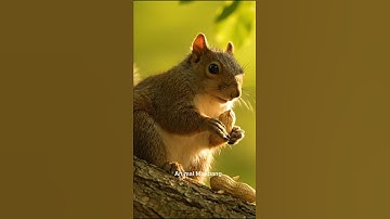 :"Squirrel Eating Nuts with Clear Crunchy Sounds 🐿🥜 | Peaceful Nature ASMR" #animallove #animallife