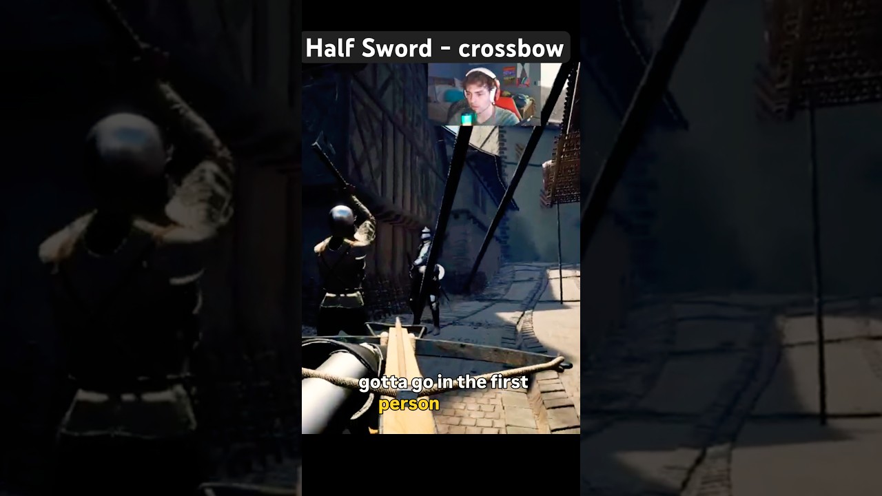 использование арбалета в раннем доступе к игре Half Sword