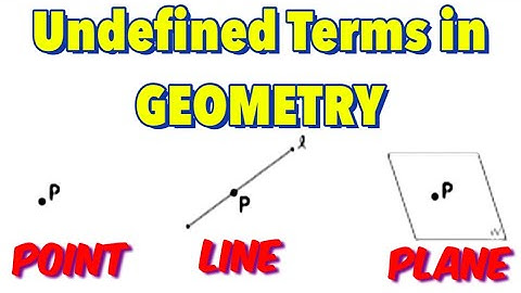 Undefined Terms in Geometry