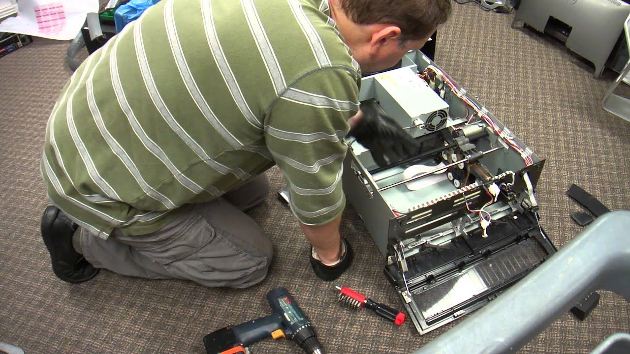 IBM tape drive autoloader Disassembly peek inside YouTube