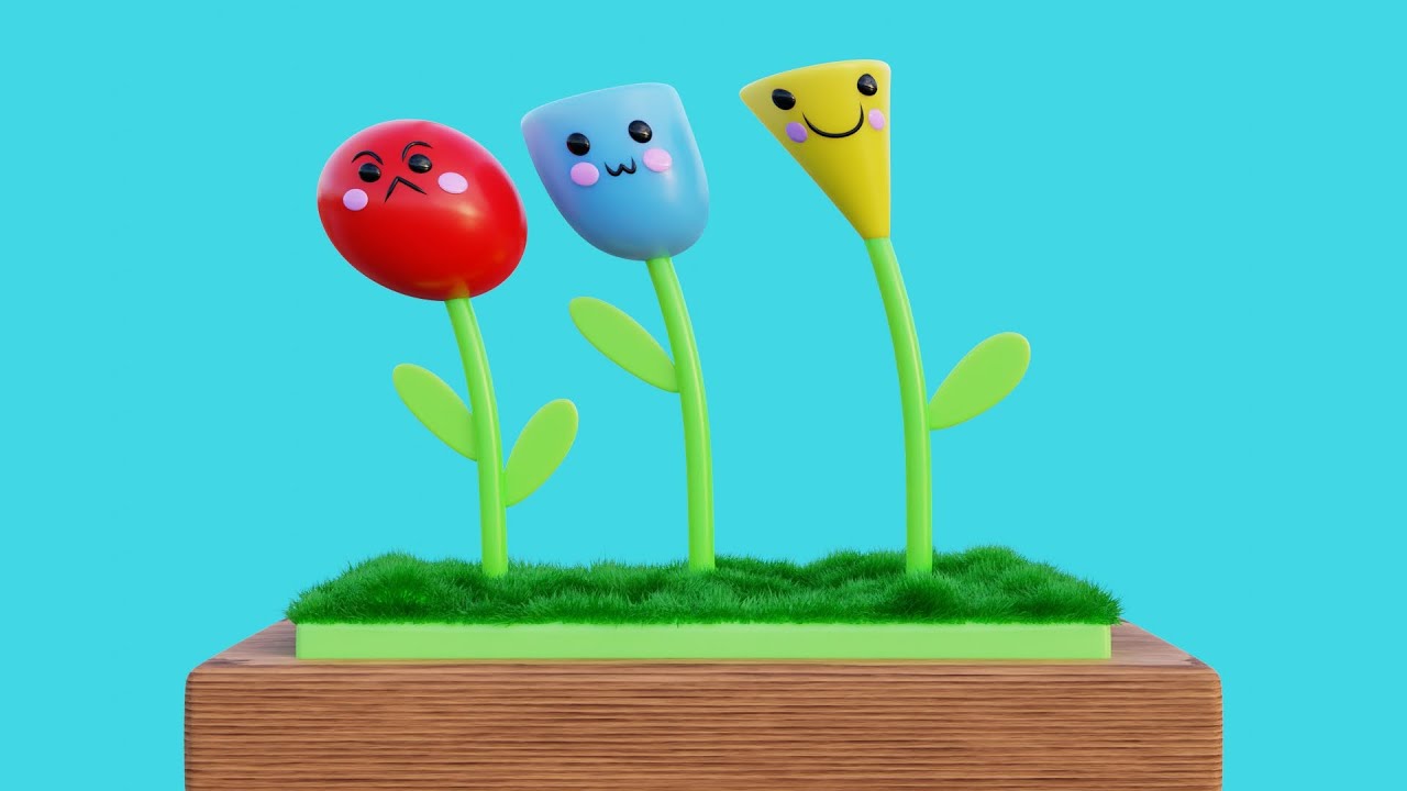 The flower gang blender 3d timelapse YouTube