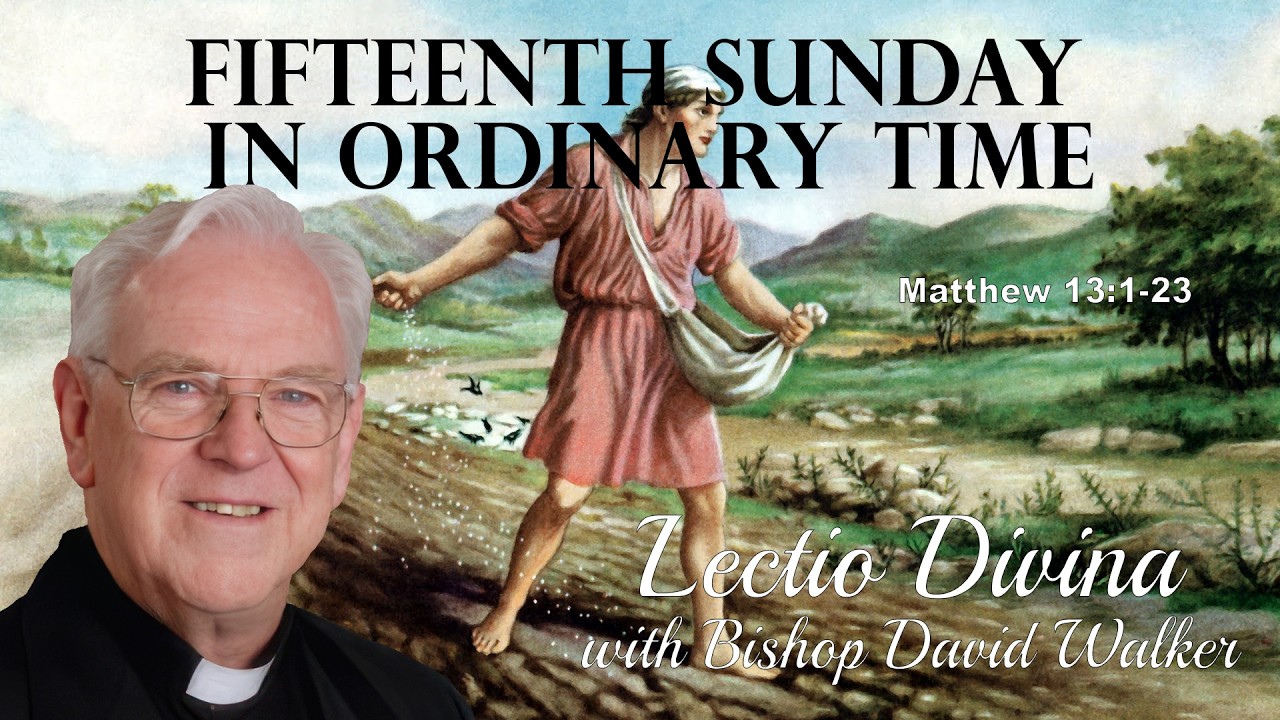 This gospel is about the sower and the seed and it points  to the fact that in the early church there was a conflict, people were falling away. Also in this gospel is a section on the use of parables.

Welcome to a transformative journey as we delve into the profound practice of Lectio Divina, a spiritual meditation technique rooted in ancient traditions. In this video, we unlock the secrets of Lectio Divina and explore its profound impact on spiritual growth and mindfulness.

https://lectiodivina.com.au

If you found this exploration of Lectio Divina enlightening, don't forget to give it a thumbs up, subscribe for more spiritual insights, and share it with those seeking a deeper connection. 

Timestamps
0:00 Intro
0:24  First Reading  
3:57 Bishop David Walker
7:46  Mrs Virginia Ryan 
8:46 Fr John Frauenfelder   
9:44  Self Reflection
9:53 Second Reading
14:10 Bishop David Walker
14:48 Mrs Virginia Ryan   
15:32 Fr John Frauenfelder 
16:09 Self Reflection
16:48 Farewell & Final Prayer


Matthew 13:1-23
The Parable of the Sower
13 That same day Jesus went out of the house and sat beside the sea. 2 Such great crowds gathered around him that he got into a boat and sat there, while the whole crowd stood on the beach. 3 And he told them many things in parables, saying: “Listen! A sower went out to sow. 4 And as he sowed, some seeds fell on a path, and the birds came and ate them up. 5 Other seeds fell on rocky ground, where they did not have much soil, and they sprang up quickly, since they had no depth of soil. 6 But when the sun rose, they were scorched, and since they had no root, they withered away. 7 Other seeds fell among thorns, and the thorns grew up and choked them. 8 Other seeds fell on good soil and brought forth grain, some a hundredfold, some sixty, some thirty. 9 If you have ears, hear!”
The Purpose of the Parables

10 Then the disciples came and asked him, “Why do you speak to them in parables?” 11 He answered, “To you it has been given to know the secrets of the kingdom of heaven, but to them it has not been given. 12 For to those who have, more will be given, and they will have an abundance, but from those who have nothing, even what they have will be taken away. 13 The reason I speak to them in parables is that ‘seeing they do not perceive, and hearing they do not listen, nor do they understand.’ 14 With them indeed is fulfilled the prophecy of Isaiah that says:

‘You will indeed listen but never understand,
    and you will indeed look but never perceive.
15 
For this people’s heart has grown dull,
    and their ears are hard of hearing,
        and they have shut their eyes,
        so that they might not look with their eyes,
    and hear with their ears
and understand with their heart and turn—
    and I would heal them.’

16 “But blessed are your eyes, for they see, and your ears, for they hear. 17 Truly I tell you, many prophets and righteous people longed to see what you see but did not see it and to hear what you hear but did not hear it.

The Parable of the Sower Explained

18 “Hear, then, the parable of the sower. 19 When anyone hears the word of the kingdom and does not understand it, the evil one comes and snatches away what is sown in the heart; this is what was sown on the path. 20 As for what was sown on rocky ground, this is the one who hears the word and immediately receives it with joy, 21 yet such a person has no root but endures only for a while, and when trouble or persecution arises on account of the word, that person immediately falls away. 22 As for what was sown among thorns, this is the one who hears the word, but the cares of this age and the lure of wealth choke the word, and it yields nothing. 23 But as for what was sown on good soil, this is the one who hears the word and understands it, who indeed bears fruit and yields in one case a hundredfold, in another sixty, and in another thirty.”