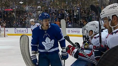 Zaitsev taunts Capitals bench after banking shot o...