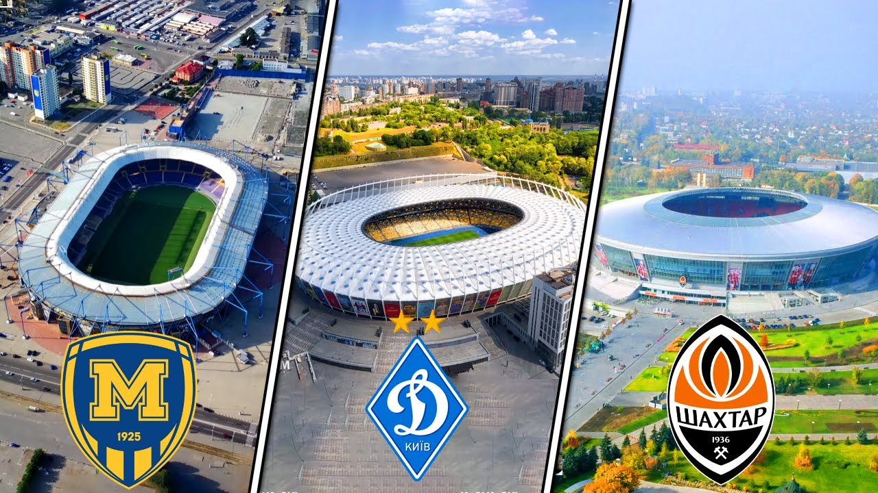 Все Футбольные Стадионы Чемпионата Украины по Футболу (УПЛ) 2025/26 | Все Стадионы Украины 2025