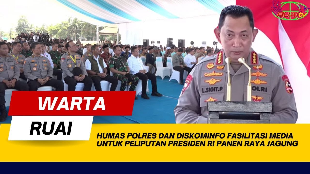 HUMAS POLRES DAN DISKOMINFO FASILITASI MEDIA UNTUK  PELIPUTAN  PRESIDEN RI PANEN RAYA JAGUNG