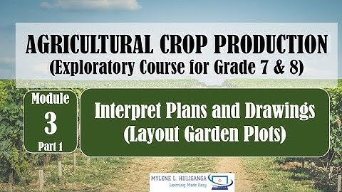 TLE  7/8 AGRI CROP - Interpret Plans and Drawings(Layout Garden Plots)