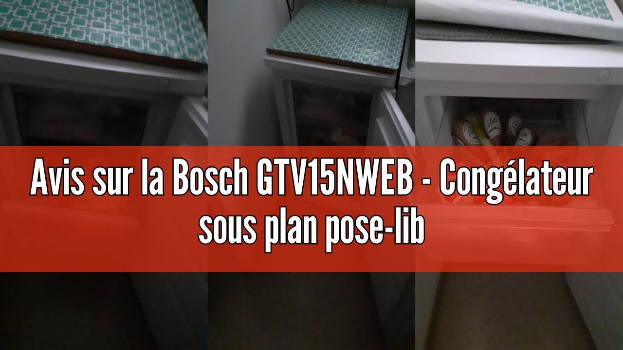 Congélateur Bosch GTV15NWEB - 83L Pose Libre - 3 Tiroirs - Blanc - 85x56cm - Classe E