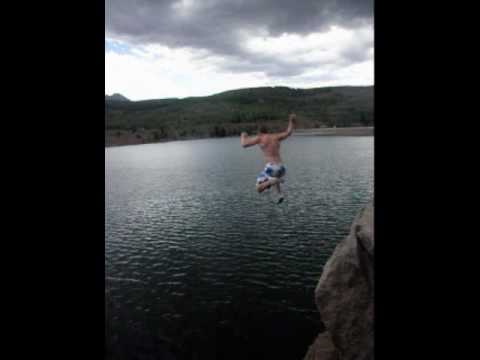 Cliff jumping at Green Mountain Reservoir, Colorado