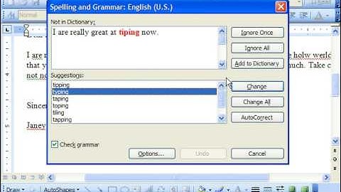Word 2003 Tutorial The Spelling and Grammar Checker Microsoft Training Lesson 4.1