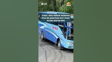 VIRAL ! AKSI HEROIK TIM POS KAMLING SELAMATKAN BUS YANG ALAMI REM BLONG DI PADANG #SHORTS #VIRAL