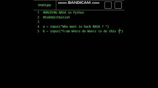 Famous NASA Hacking in python status 😂||Fun trick😱|| Profile