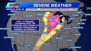 Latest on Nebraska severe threats both Sunday and Monday (April 27 and 28, 2025)