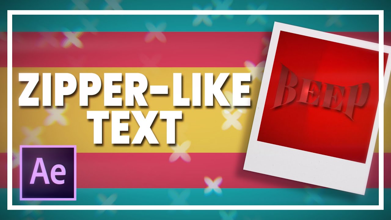 Zipper-Like Text Animation || After Effects [Tutorial] - YouTube