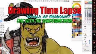 Drawing Time Lapse: Orc with the Shadowmourne - WOW / World Of Warcraft