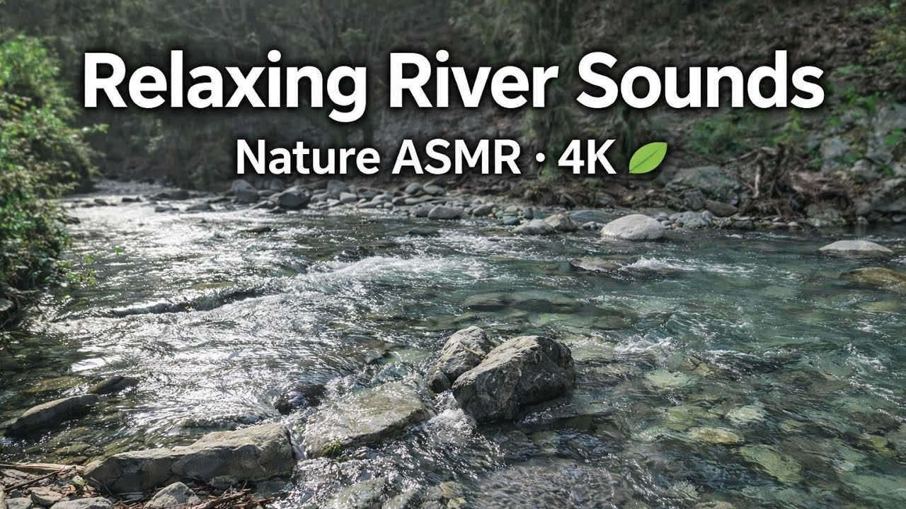 1 Hour Relaxing River Sounds 🌿 Natural Water Stream for Deep Sleep