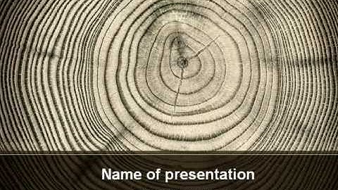 Wooden Growth Rings PowerPoint Template by PoweredTemplate.com