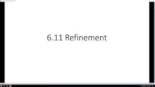6.11 Refinement