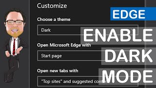 microsoft edge - switch to dark mode