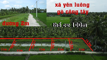 bán 6 lô đất nền tại xã yên luông huyện gò công tây tg có 100m thổ cư mỗi nền