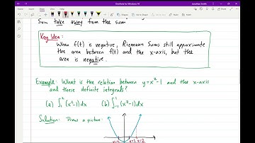 Section 5.3: The Definite Integral as Area