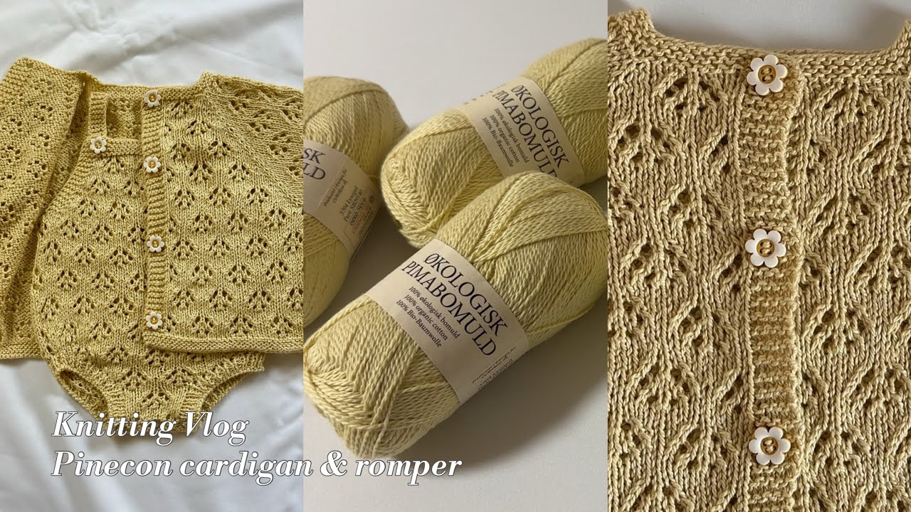 [뜨개로그] ep.19 꽃 피우기. / Pinecon cardigan & romper (sub)