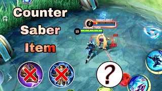WHAT ITEMS CAN COUNTER SABER #mobilelegends screenshot 4