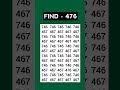 ASMR Eye Test 👁️ | Find 476 Hidden Fast! | Most Relaxing Focus Challenge #Shorts