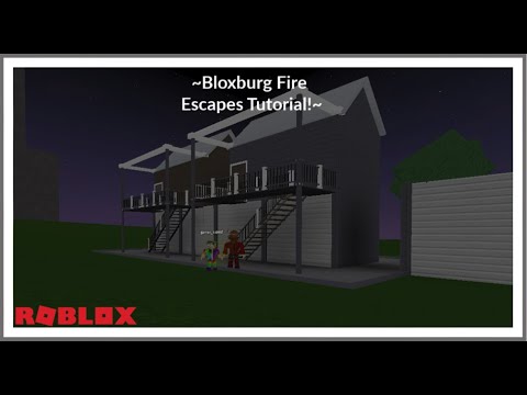 Bloxburg Speedbuild Fire Escape Tutorial Roblox Youtube - fire exit roblox