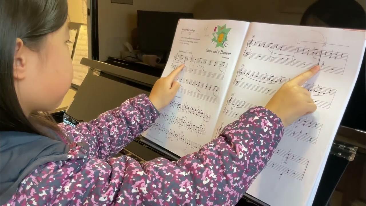 Piano adventure 2a shave and a haircut part 1 YouTube