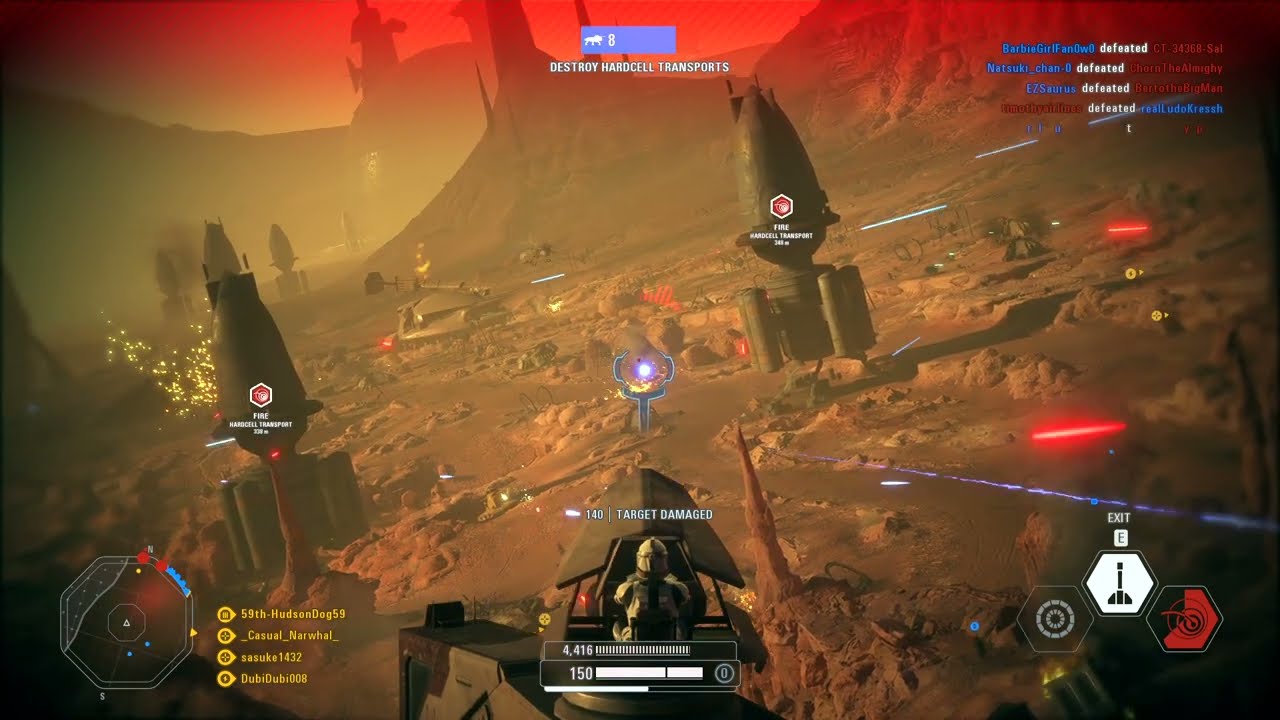 AT-TE Gameplay on Geonosis | Battlefront 2
