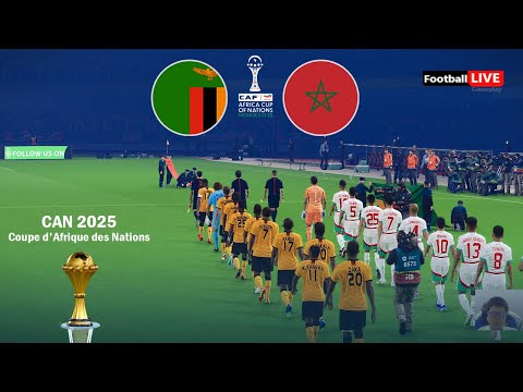 ZAMBIE Vs MAROC Coupe D Afrique Des Nations 2025 CAN Match Complet Simulation PES 