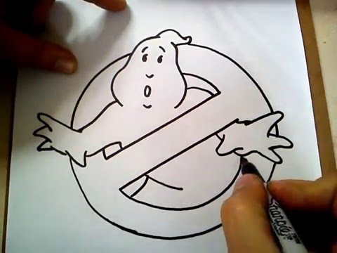 HOW TO DRAW GHOSTBUSTERS LOGO - YouTube