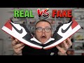 GREAT FAKES! AIR JORDAN 1 LOW BLACK TOE REAL VS FAKE