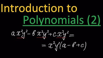 Introduction to Polynomials (Math Tutorial. Algebra #4 - part 2)