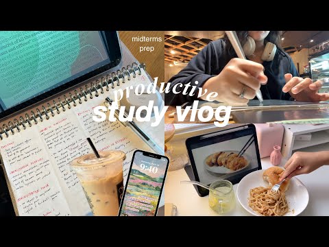 productive study vlog 📚🫕 preparing for midterm week, cafe study sesh, busy study days, uni vlog