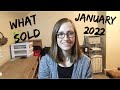 What Sold in January 2022 | Did I Meet My Sales Goal?