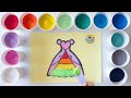 How to draw  sand painting a princess heart dress for kids and toddlers easy sand painting art