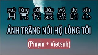 ÁNH TRĂNG NÓI HỘ LÒNG TÔI 月亮代表我的心 Nhạc Trung Quốc không lời | Nhạc đệm | pinyin + Vietsub